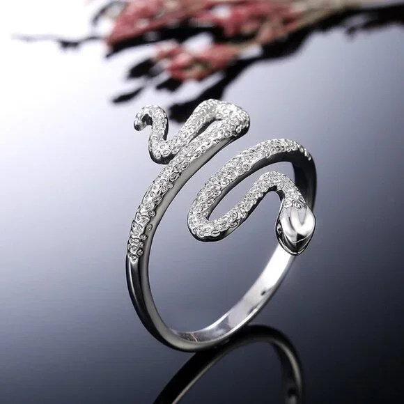 Unique Trendy Snake Finger Rings for Women/Man, INDN8425 - Picture 4 of 9